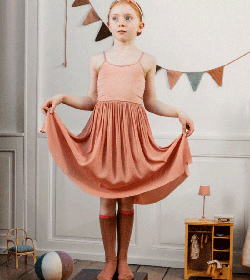 Melon Ballerina Dress by Maileg - Elegant Girls' Tutu Dress for Dance & Special Occasions | Perfect for Ballet Recitals, Birthday Parties & Photo Shoots