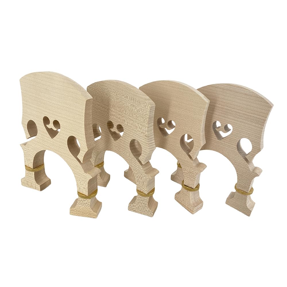 Adjustable Height Maple Wood Upright Bass Bridge - Premium Double Bass Repair & Setup Kit for Professional Musicians & Luthiers - Perfect for Jazz, Classical & Orchestral Performances