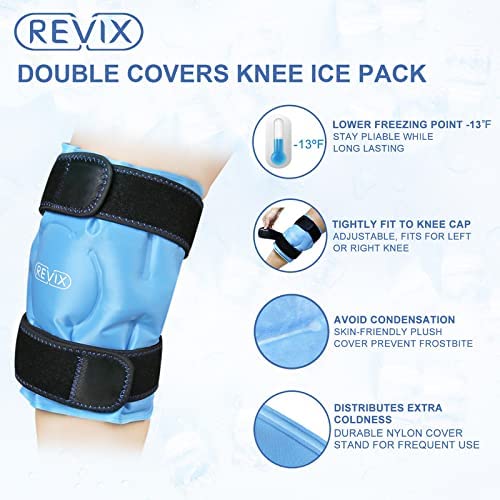 REVIX Reusable Gel Ice Pack Wrap for Wrist, Knee & Leg Pain Relief - Cold Therapy for Injuries, Sprains & Swelling - Perfect for Sports, Recovery & Post-Surgery Use