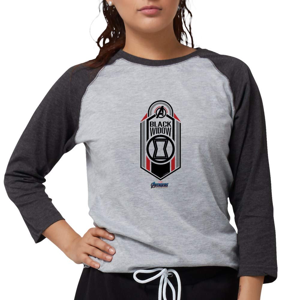 Black Widow Women's Baseball Tee - Soft Cotton Graphic T-Shirt for Marvel Fans | Casual Wear, Cosplay & Superhero Theme Parties