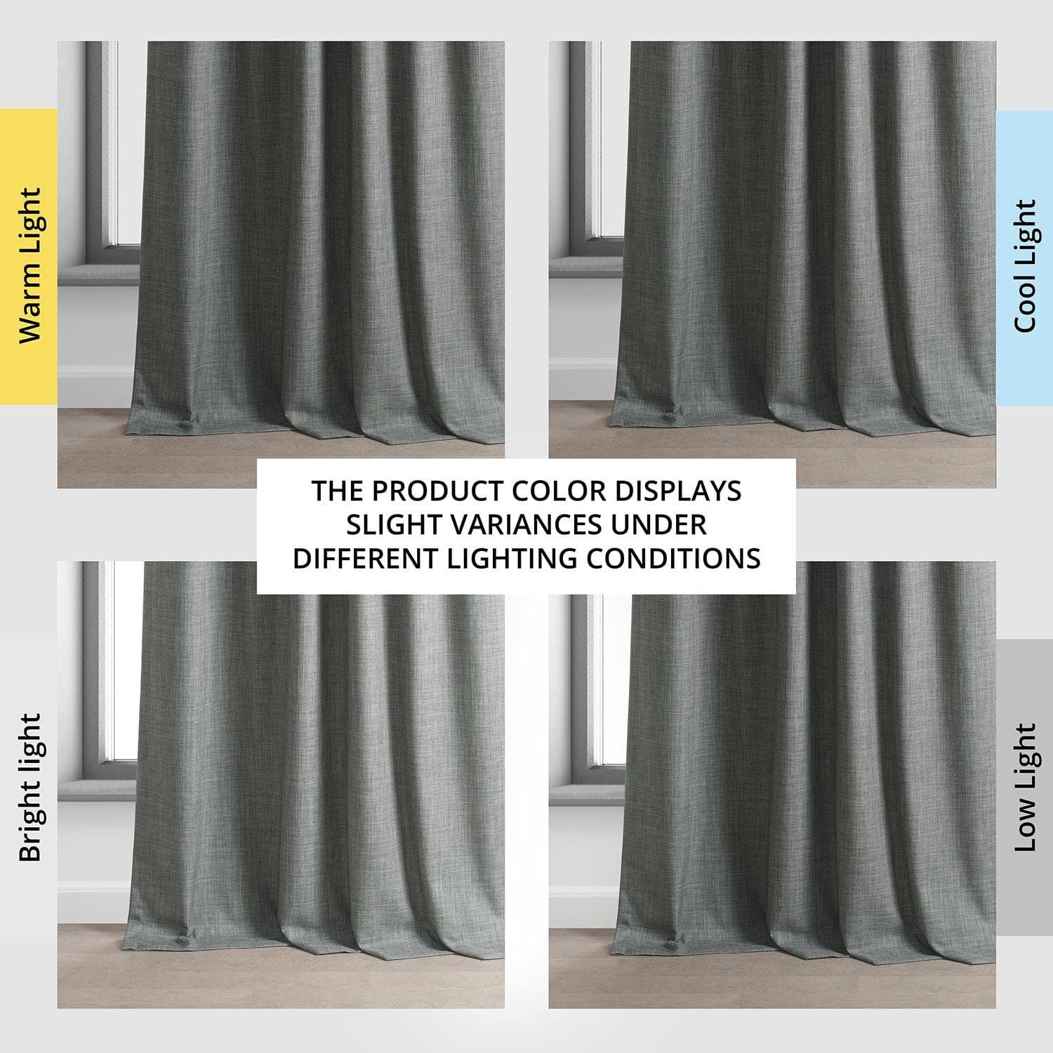 Premium Dark Grey Blackout Curtains - Thermal Insulated Linen Window Drapes for Bedroom & Living Room - Noise Reducing Hotel Style Curtain Panels (52x84 inches) - Perfect for Home Theater, Nursery & Shift Workers
