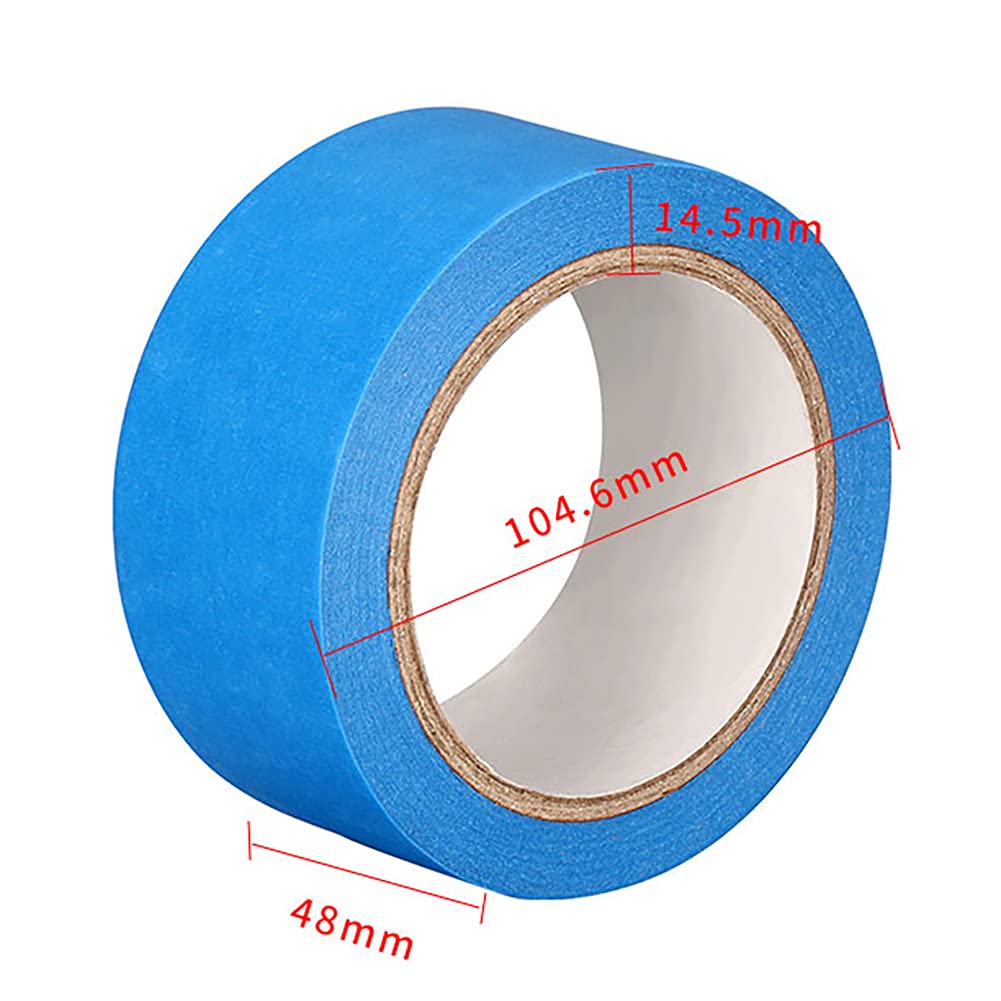 48mm Wide Low Temp Blue Painters Tape for 3D Printing - Clean Release, No Residue, Easy Removal | Perfect for 3D Printer Bed Adhesion & Print Removal | Ideal for ABS, PLA, PETG Filaments