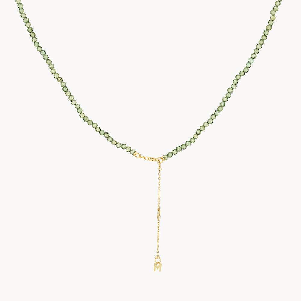 Micro Aventurine Bead Gold Necklace - Spiritual Healing Jewelry for Meditation & Energy Balancing