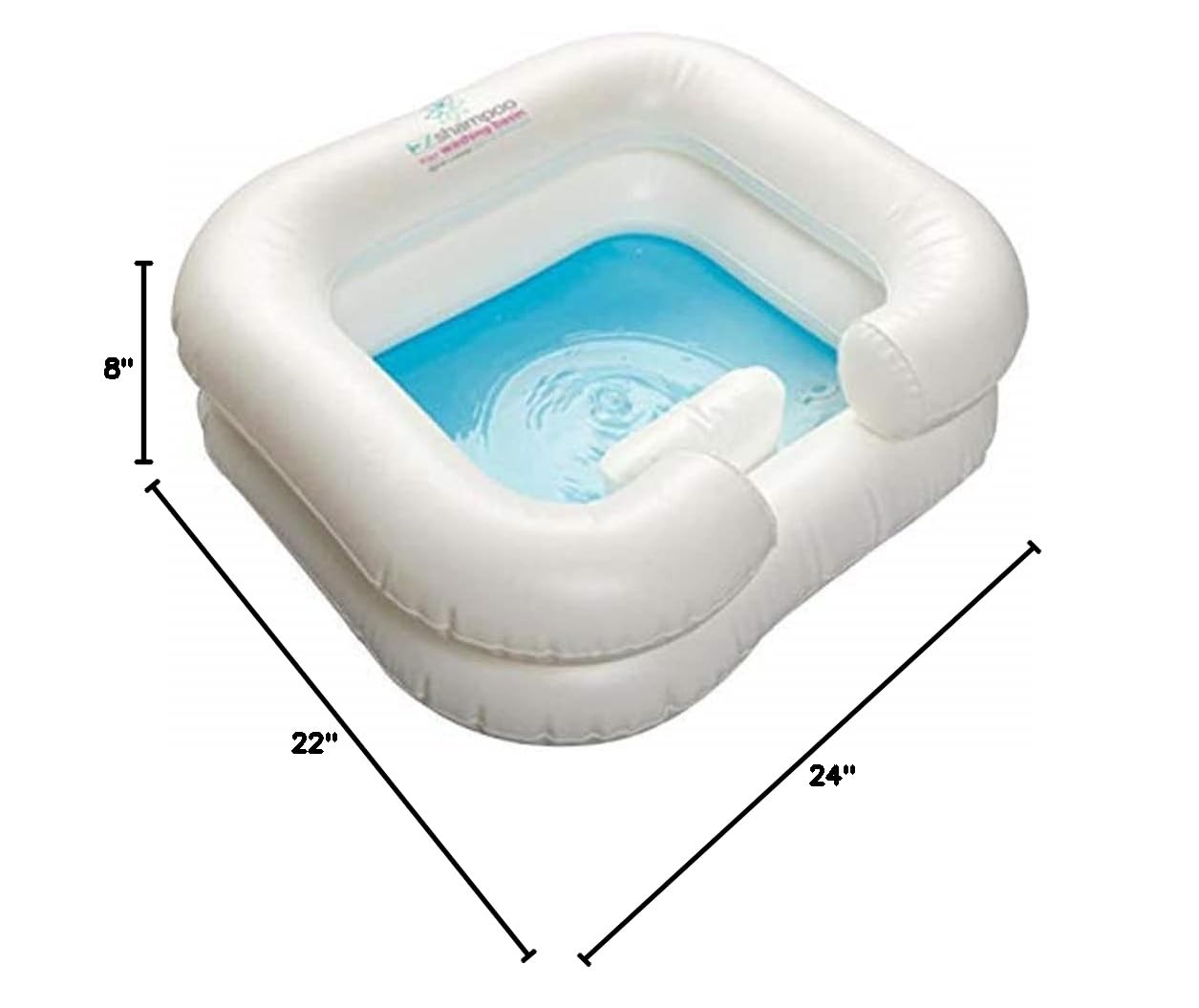 EZ-ACCESS EZ-SHAMPOO Portable Hair Washing Basin for Bedridden Patients - Lightweight Shampoo Bowl for Home Care, Elderly & Post-Surgery Hair Care (Use at Home, Hospitals & Nursing Facilities)