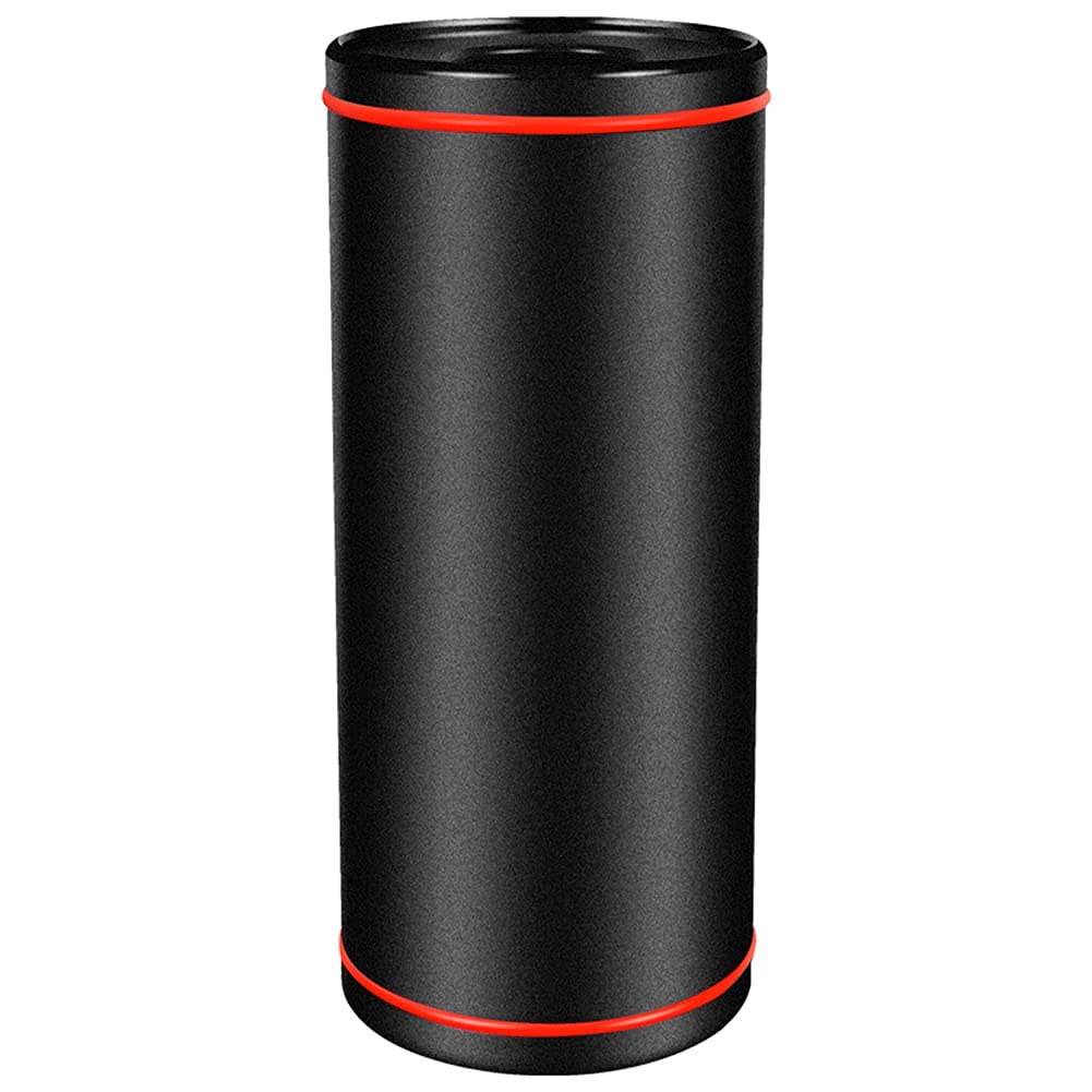 ihreesy Aluminum Alloy Tissue Box Holder - Round Pumping Paper Dispenser for Car, Home & Office | Creative Multifunctional Cup & Tissue Case Organizer (Black) | Perfect for Vehicles, Desks & Living Rooms