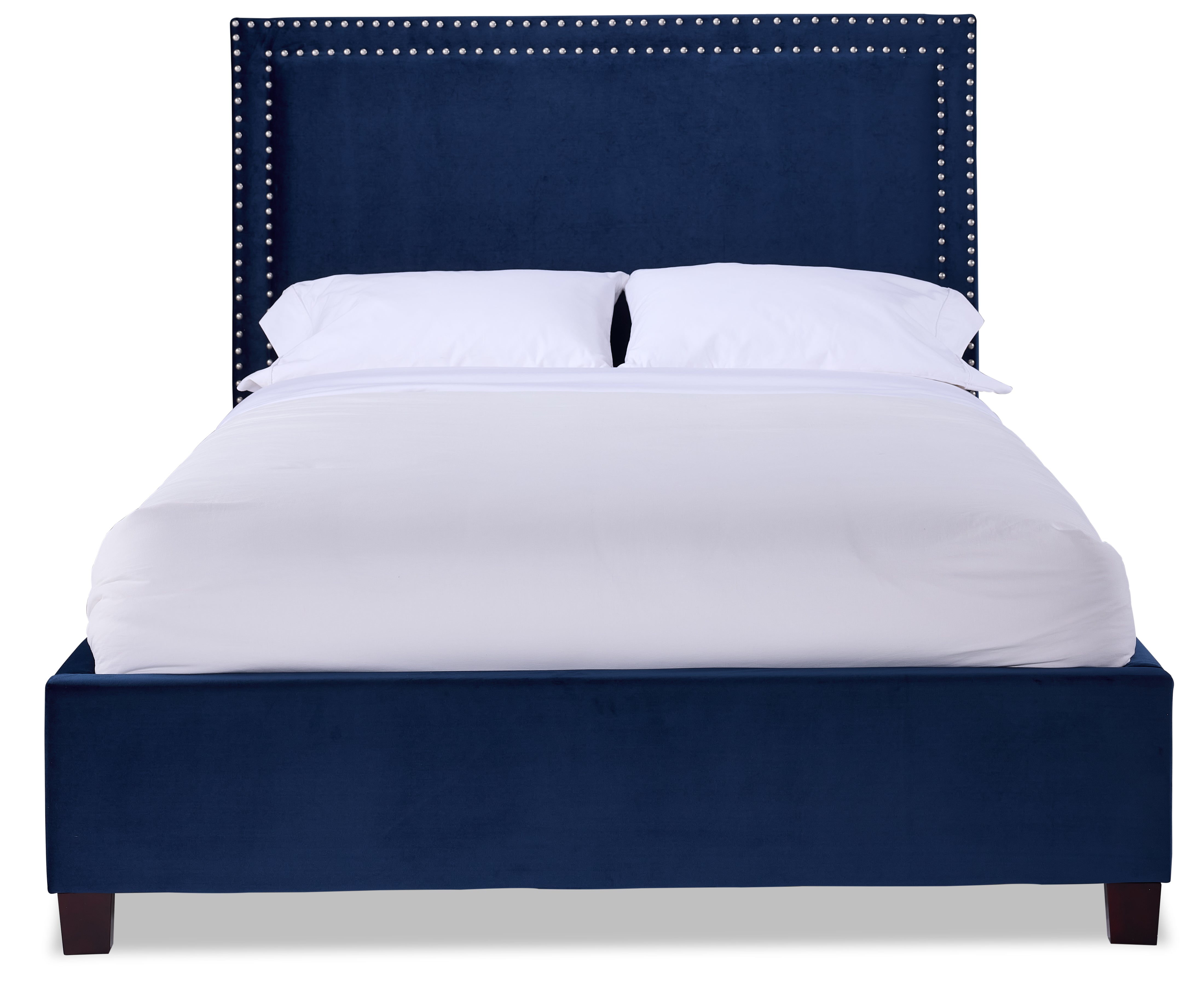 Chloe 3-Piece Queen Size Bedding Set - Navy Blue Comforter, Pillow Shams & Bed Skirt - Soft Microfiber Luxury Bedroom Decor for Master & Guest Rooms