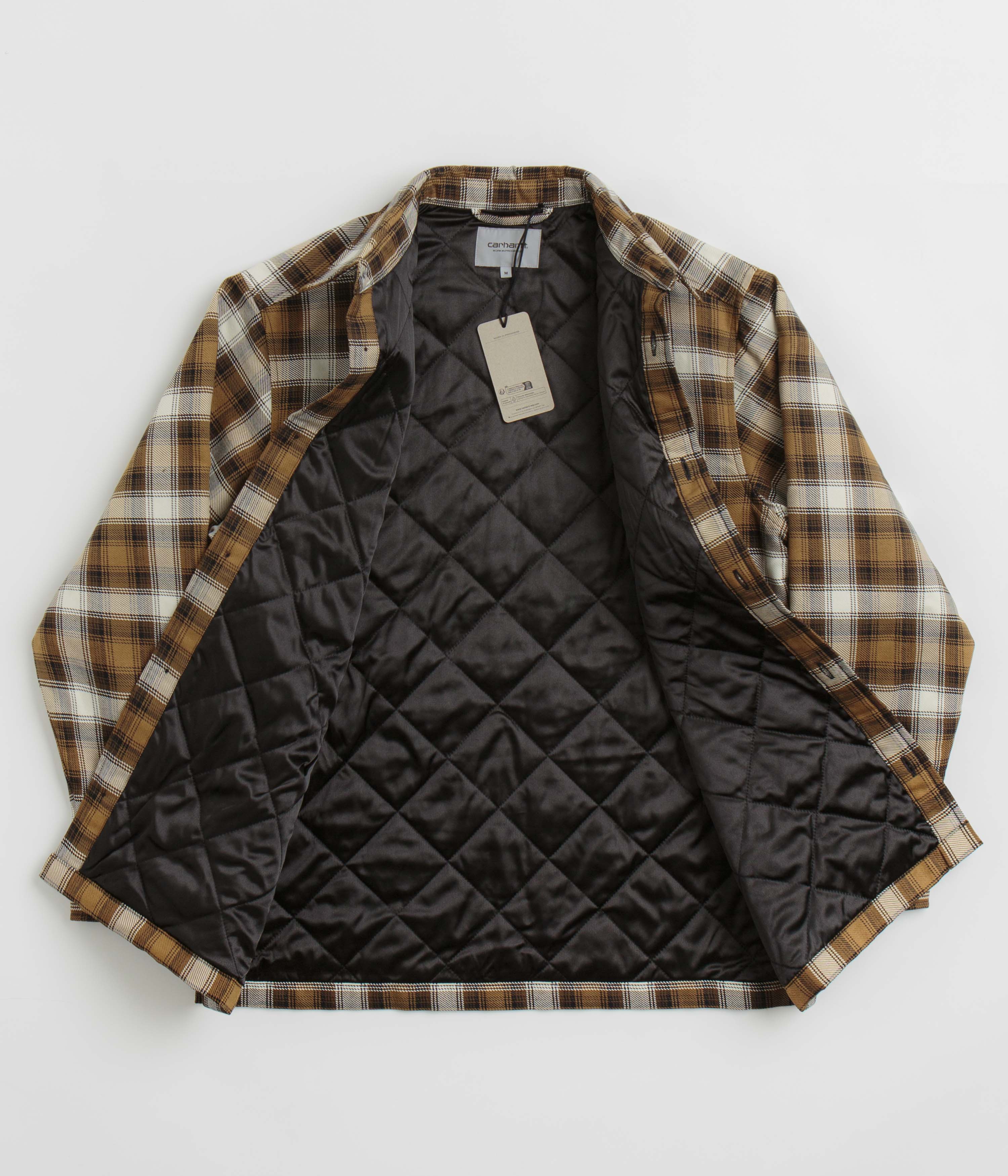 Carhartt Monahan Shirt Jacket - Hamilton Brown Plaid Flannel Workwear for Men | Durable Outdoor Shirt for Work, Camping & Casual Wear