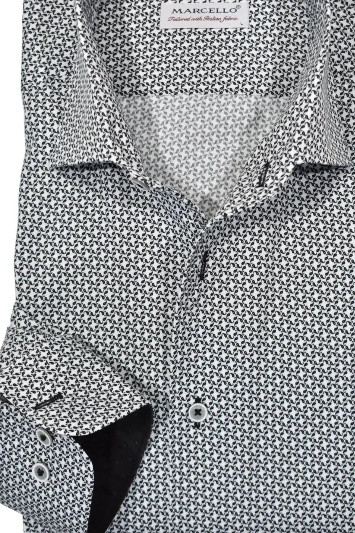 CMW720R Men's Cuadra Black Casual Fashion Cotton Shirt - Stylish & Comfortable for Everyday Wear, Office, and Outings