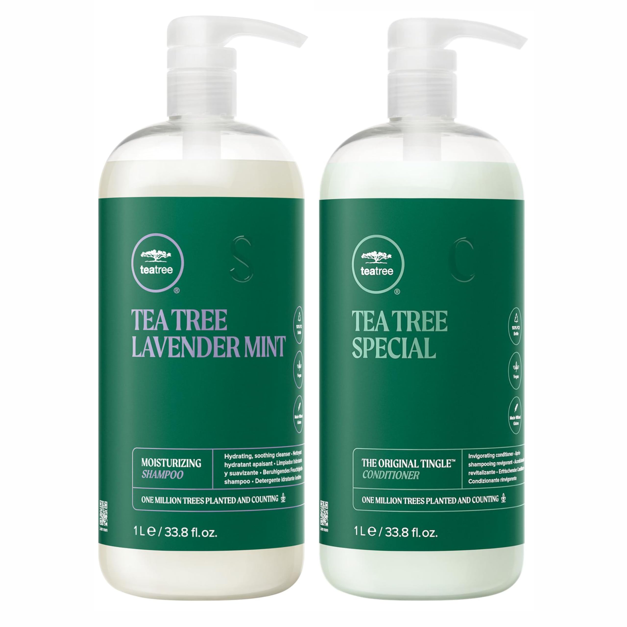 Tea Tree Lavender Mint Shampoo and Conditioner Set for Dry Hair - Hydrating & Soothing Hair Care Duo for Coarse, Damaged Hair | Perfect for Daily Use & Scalp Relief