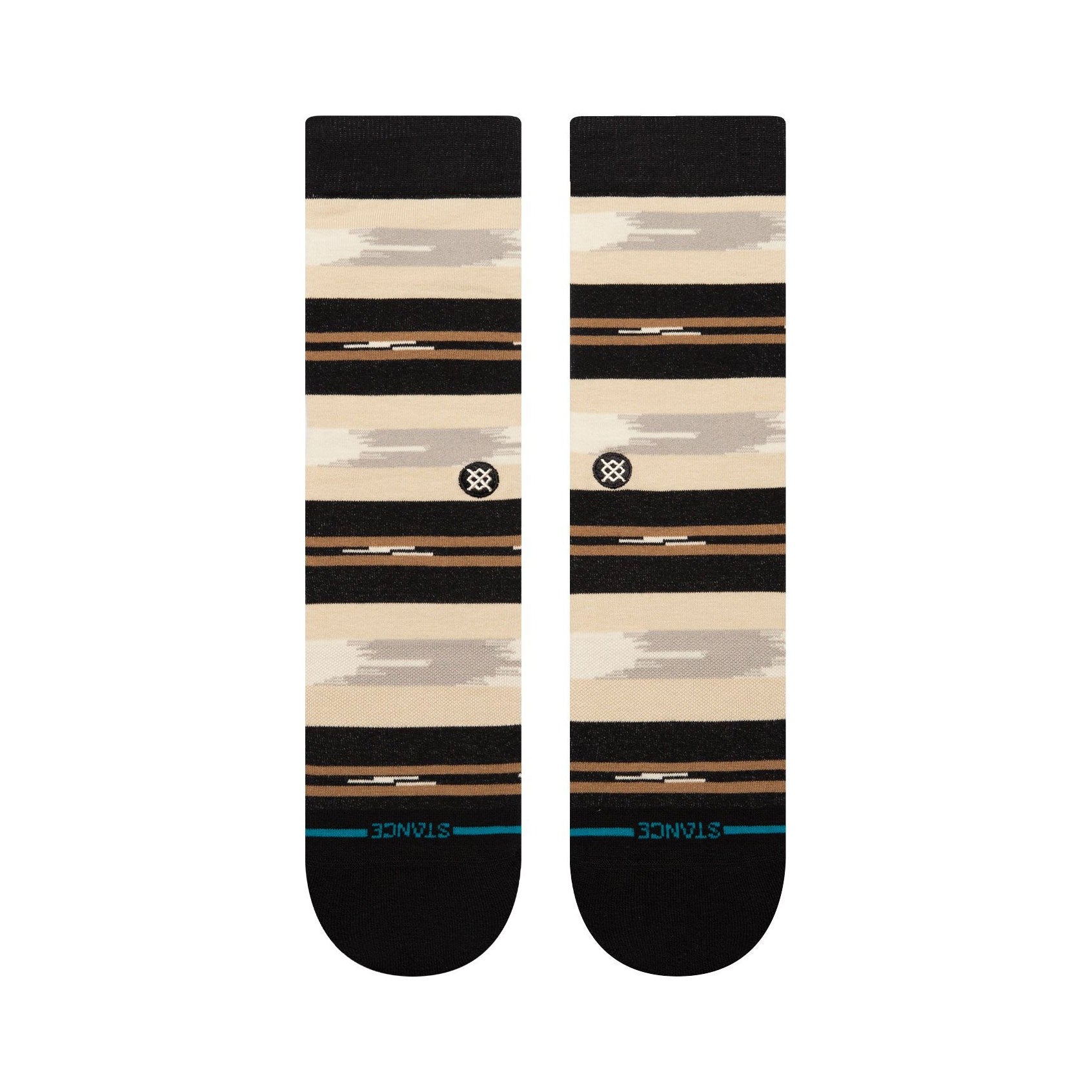 Men's Black Trail Bound Crew Socks - Comfortable Hiking & Outdoor Socks for Walking, Running, Camping - Durable Cotton Blend Athletic Socks