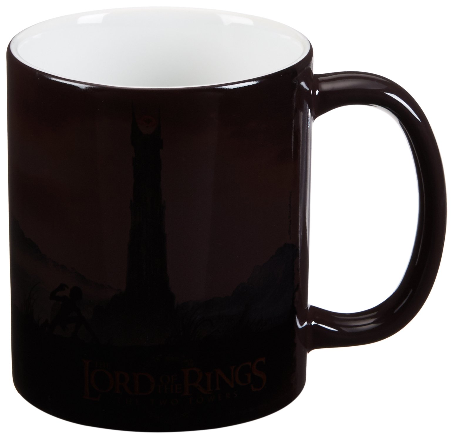 The Lord of The Rings The Two Towers Morphing Ceramic Mug - Heat Activated Design Changes from Black to Reveal Iconic Scenes - Perfect Gift for Fantasy Fans & Movie Lovers (Home, Office, Game Night)