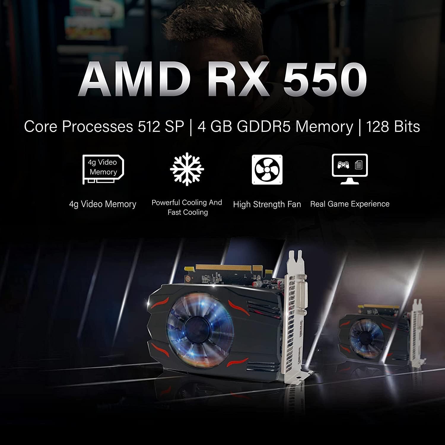 HP RGB Gaming PC - Intel i5-6500, RX 550 4G, 16GB DDR4, 1TB SSD for Esports & Streaming