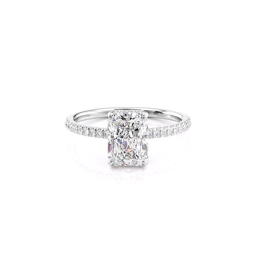 3 CT Dainty Radiant Cut Engagement Ring - 18K Gold Plated Sterling Silver Minimalist Wedding Band for Women, Perfect for Proposals, Anniversaries & Everyday Elegance