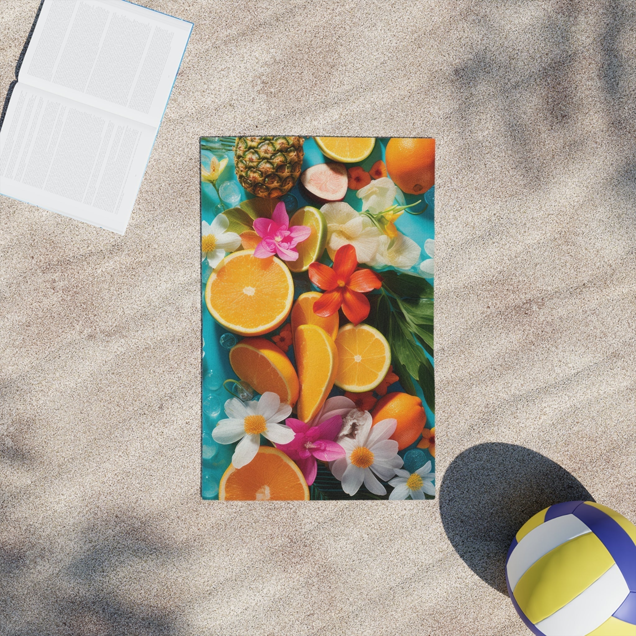 Premium Fruits Beach Towel - Large Soft Absorbent Quick-Dry Towel for Pool, Beach, Yoga & Travel - Fun Tropical Fruit Design