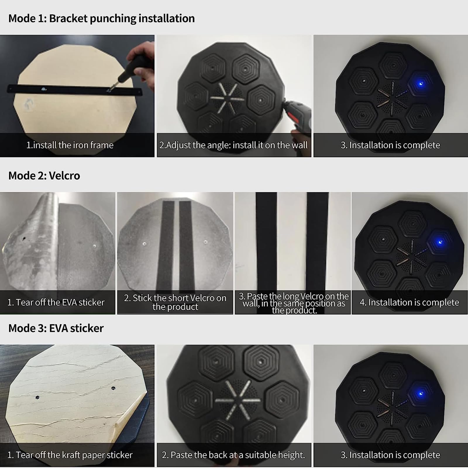 Smart Boxing Machine Wall Mounted - Music Boxing Training Equipment with Punching Target for Home Workout, Stress Relief & Fitness | Perfect for Boxing Training, Cardio Exercise & Stress Relief at Home or Gym