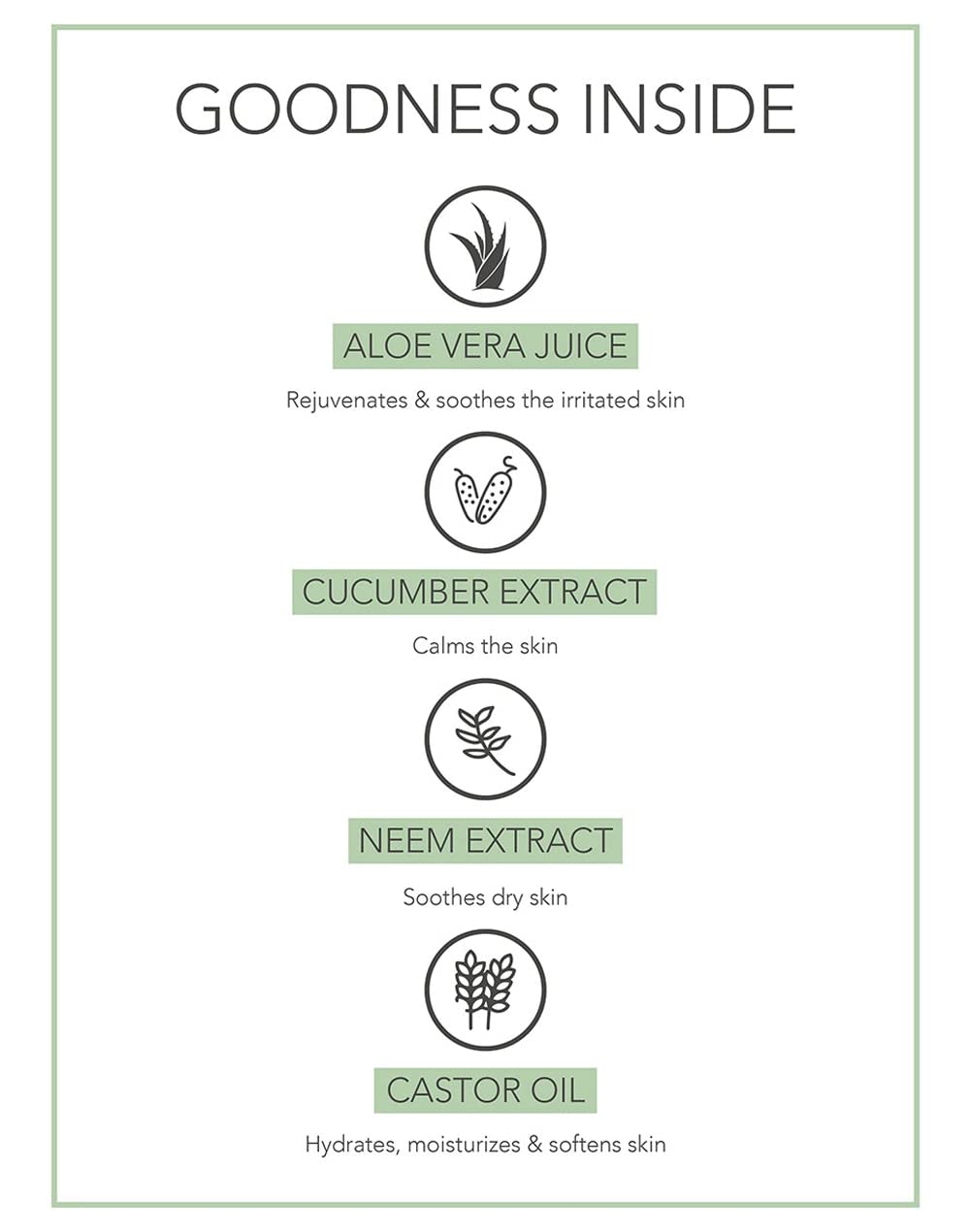 Fabessentials Aloe Vera Face & Body Gel with Neem & Castor Oil | Hydrating & Soothing Multi-Purpose Gel for Dry Skin & Sunburn Relief | 100gm | Perfect for Post-Sun Care, Daily Moisturizing & Skin Repair
