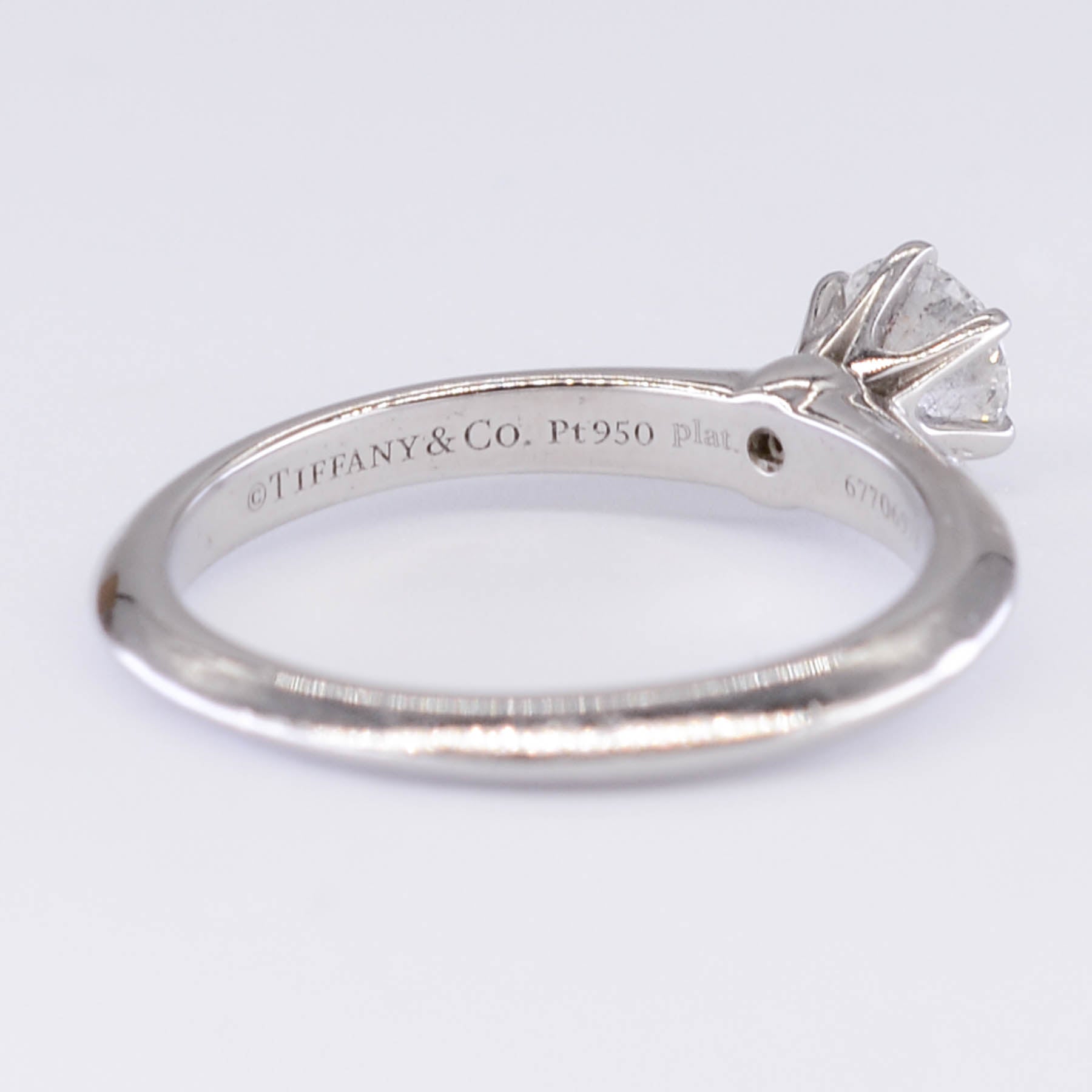 Tiffany & Co. Platinum Canadian Diamond Engagement Ring 0.38ct VS2 F Excellent Cut Size 4.75 - Perfect for Proposals, Anniversaries & Bridal Jewelry Gifts