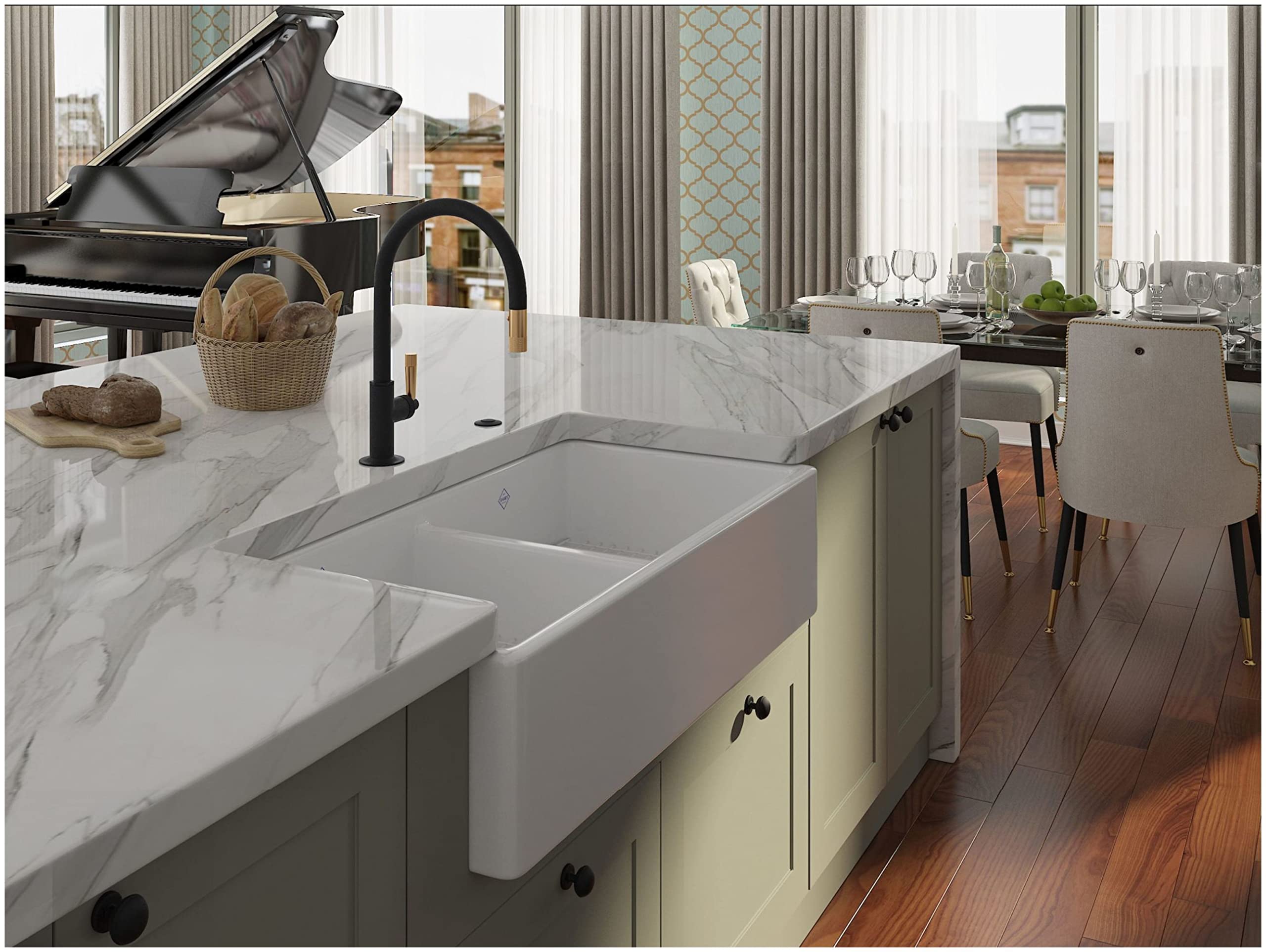 Rohl AS425EB Premium English Bronze Kitchen Faucet - Elegant & Durable for Modern & Farmhouse Sinks (Perfect for Cooking, Washing Dishes & Home Renovation)