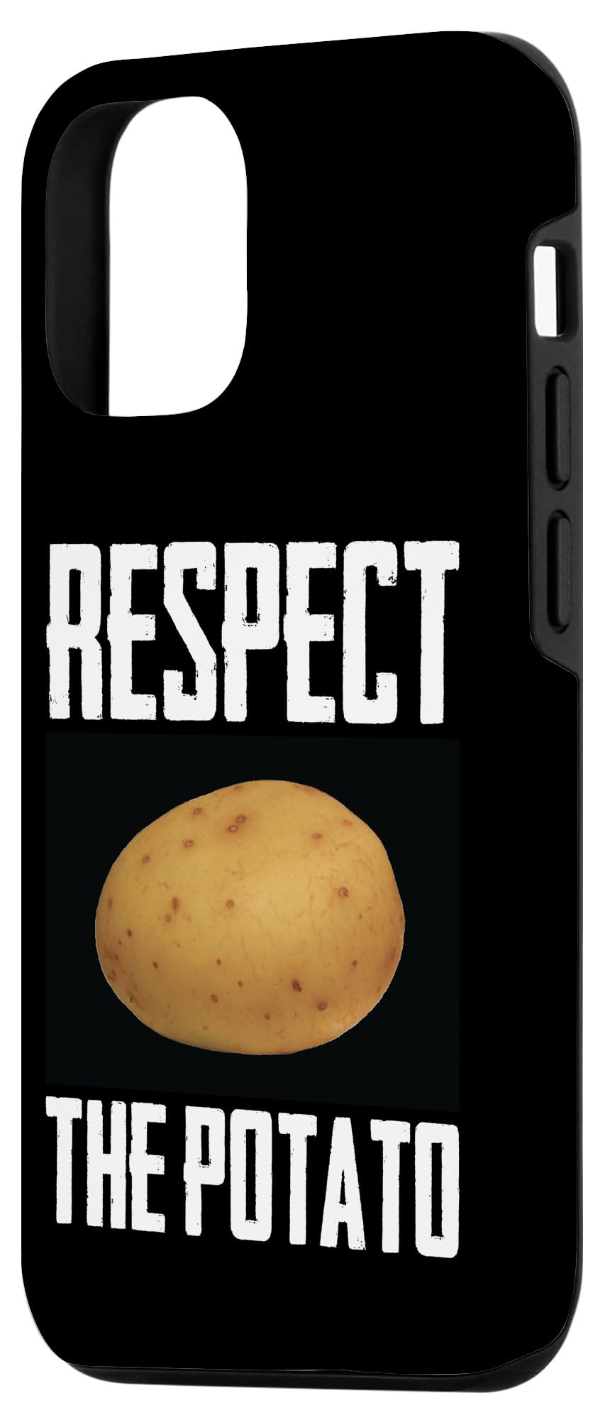 iPhone 14 Case - Funny 'Respect The Potato' Design - Humorous Root Vegetable Gift for Potato Lovers - Perfect for Farmers, Gardeners & Food Jokes