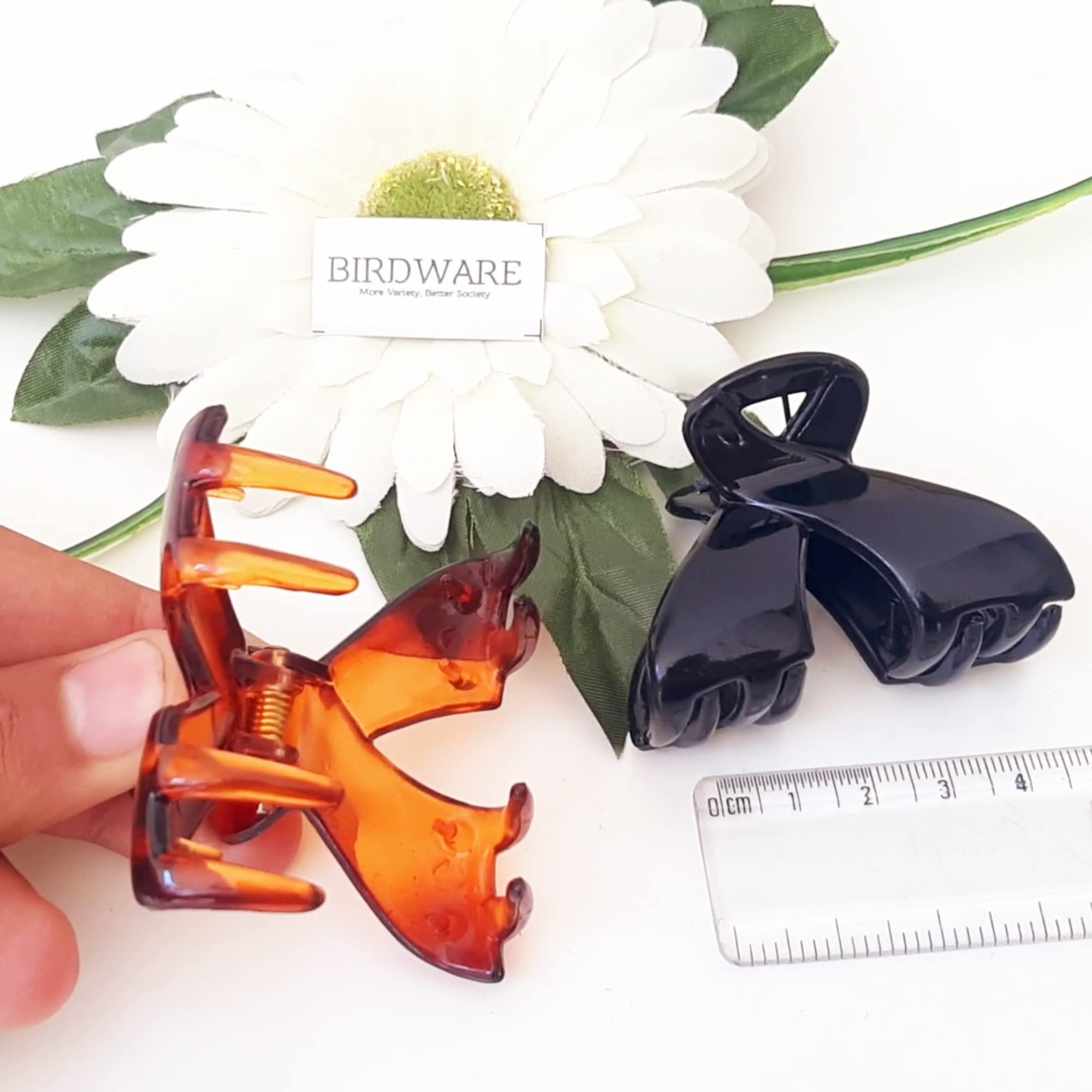 BIRDWARE Large Hair Clips for Women - Imported Rubber Acrylic Butterfly Hair Clutchers for Girls & Women | Perfect for Parties, Weddings & Everyday Styling