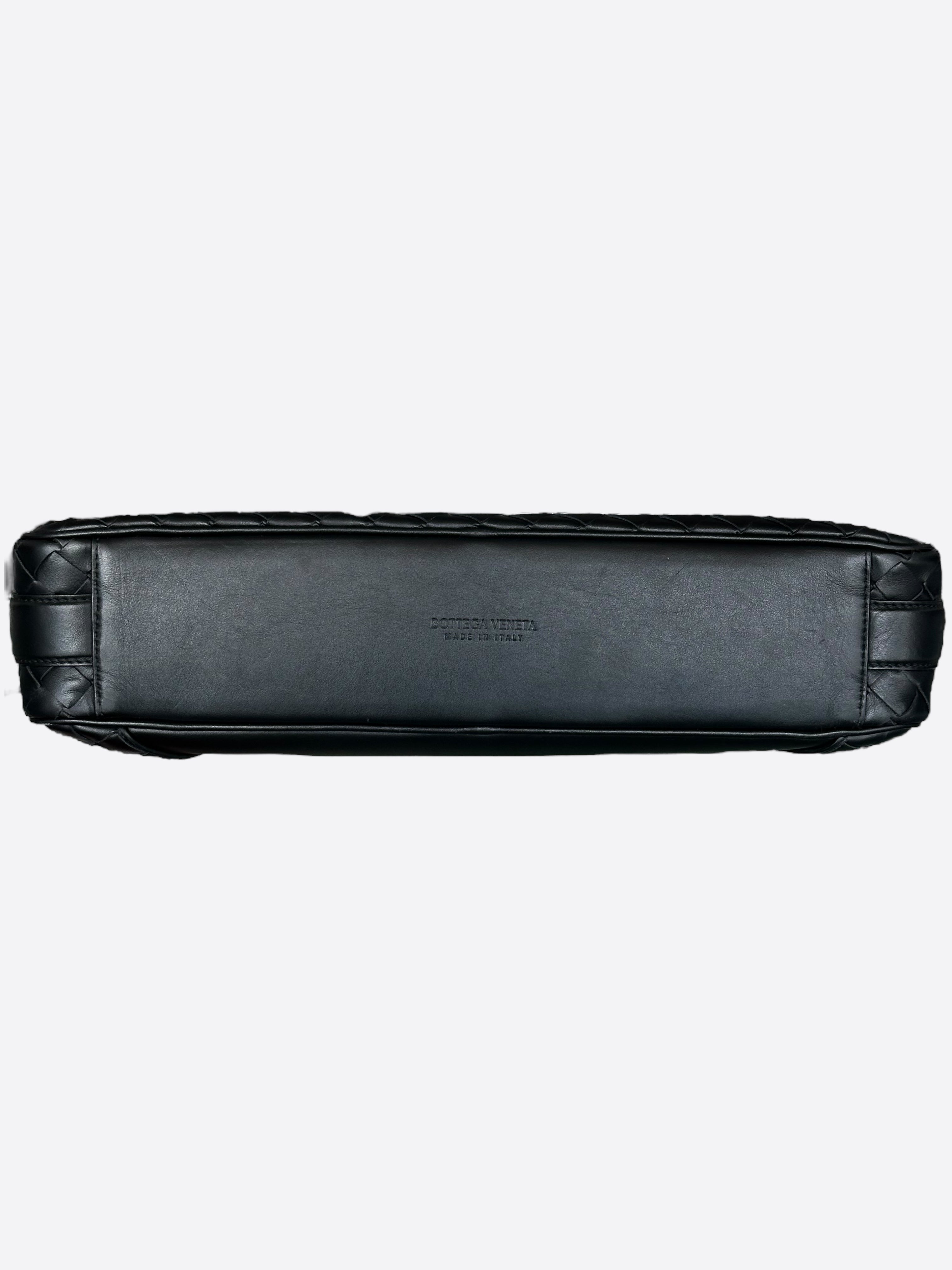 Bottega Veneta Black Large Getaway Briefcase - Premium Leather Business Bag for Men & Women - Perfect for Office, Travel & Work Commute