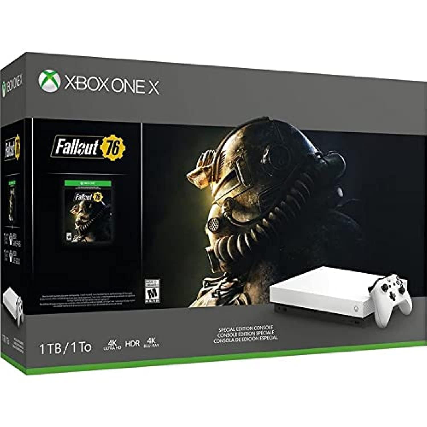 Microsoft Xbox One X Fallout 76 White Special Edition 1TB Console - Limited Edition Gaming Bundle for Xbox One | Perfect for Fallout Fans & Next-Gen Gaming Experience