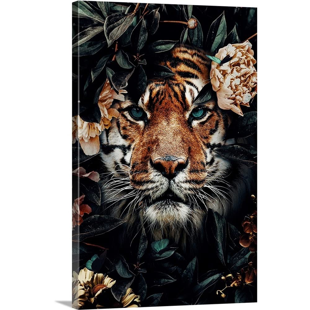 Premium Tiger Canvas Wall Art Print - Stunning Wildlife Tiger Artwork for Home & Office Decor