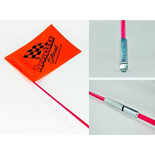 2-Piece Tapered Pink Flag for Dune Buggy - Off-Road Racing Accessories & Dune Buggy Parts - Perfect for Desert Racing, Beach Driving & Off-Road Adventures