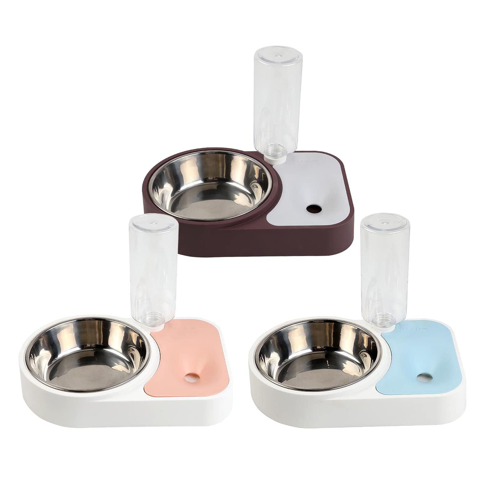 Automatic Pet Water & Food Bowl Set - SECRET DESIRE Dog Cat Bowls with Water Bottle Dispenser | Perfect for Home, Travel & Office Use