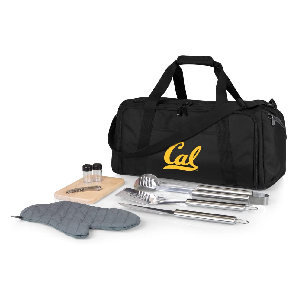 PICNIC TIME NCAA BBQ Kit Cooler Tote with Grill Tools & Accessories - Portable Outdoor Cooking Set for Tailgating, Camping, and Backyard Parties