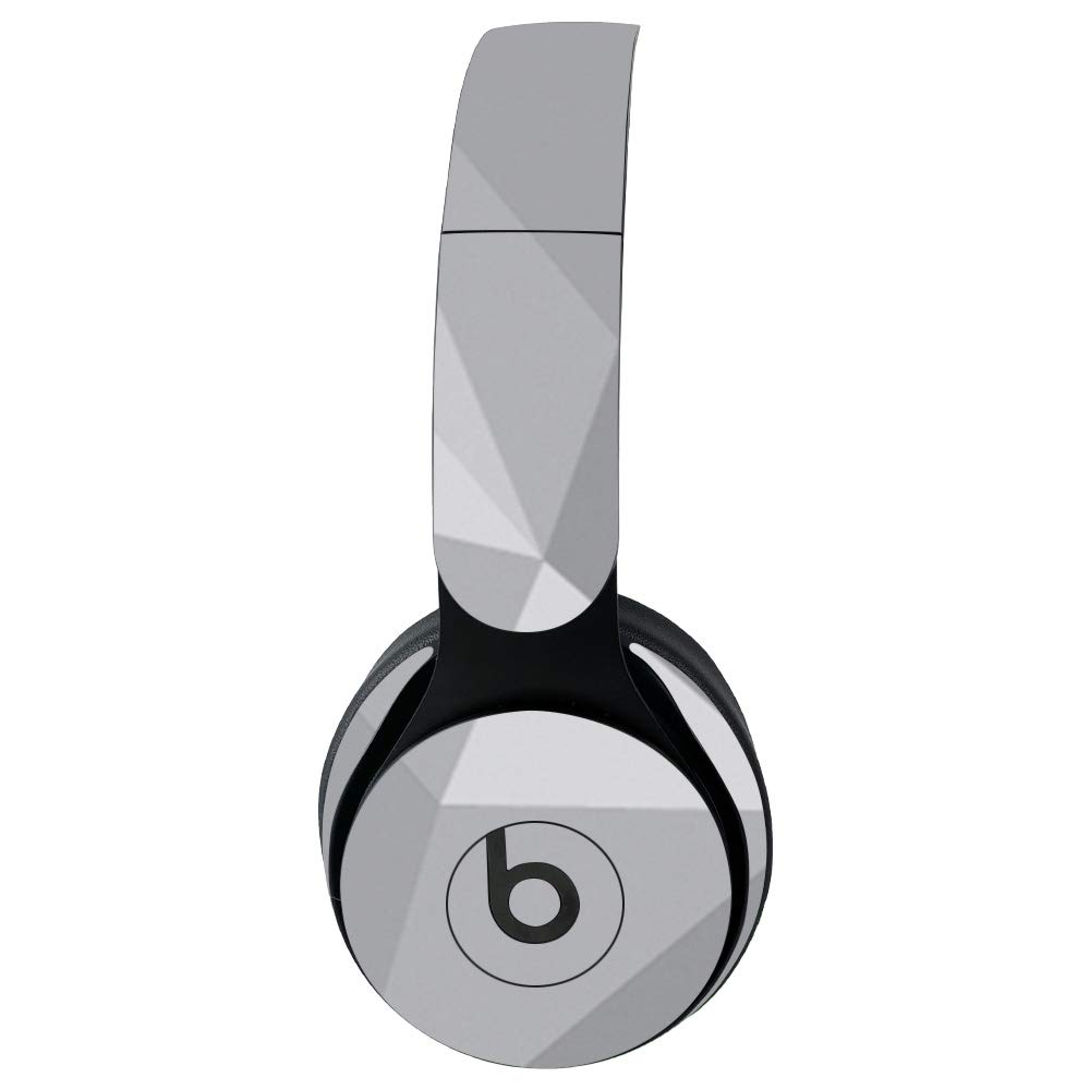 MightySkins Protective Vinyl Wrap Cover for Beats Solo Pro Wireless Headphones - Gray Polygon Design | Durable, Customizable Decal Skin | Easy to Apply & Remove | Made in USA | Perfect for Gym, Travel & Daily Use