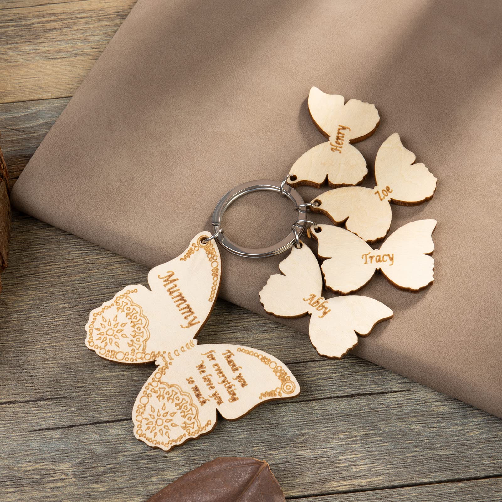 Custom Engraved Butterfly Keychain for Women - Personalized Key Ring Gift for Her, Birthday, Anniversary, Graduation - Perfect for Everyday Use, Gifts & Special Occasions