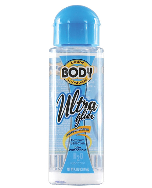 Body Action Ultra Glide Water Based Personal Lubricant - 4.4 oz Bottle for Enhanced Intimacy & Sensual Massage | Long Lasting, Hypoallergenic & Silky Smooth Formula