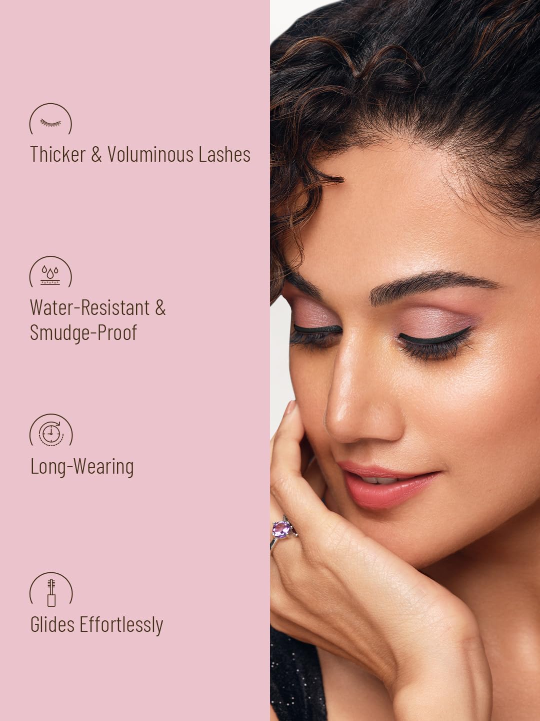 Swiss Beauty Waterproof Volumizing Mascara - Smudge Proof, Long Lasting, Curling Mascara for Dramatic Eye Makeup | Jet Black (8.5ml) | Perfect for Daily Wear, Parties & Special Occasions