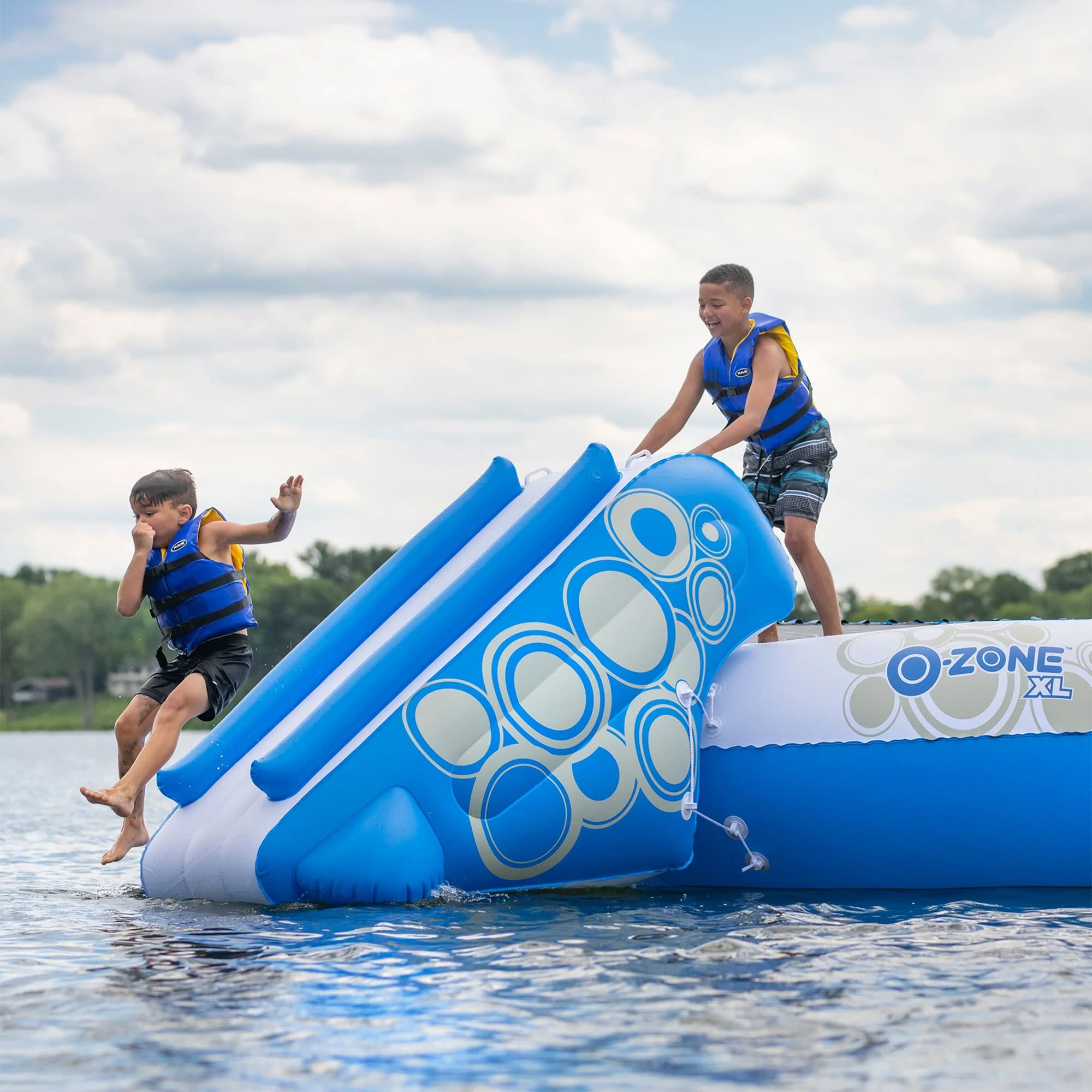 Rave Sports O-Zone Plus Inflatable Water Bouncer - Kids Outdoor Water Toy for Pool, Lake & Backyard Summer Fun