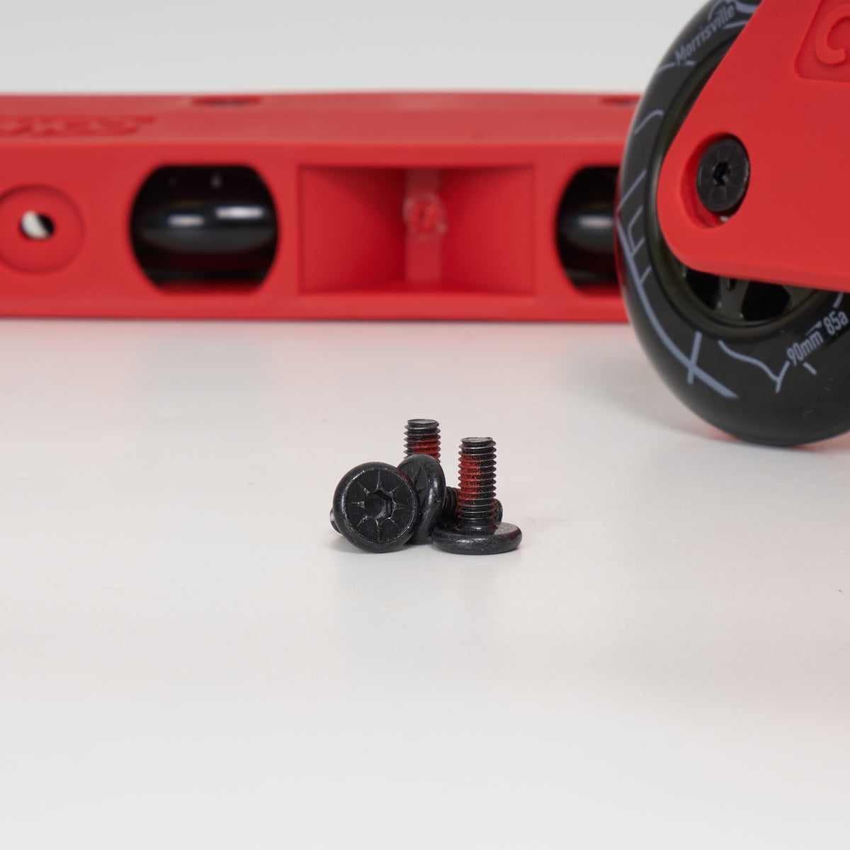 90mm UFS Complete Frames for Roller Skates - Compass North Wilkesboro - Red | Perfect for Outdoor Skating, Rink Sports & Roller Derby