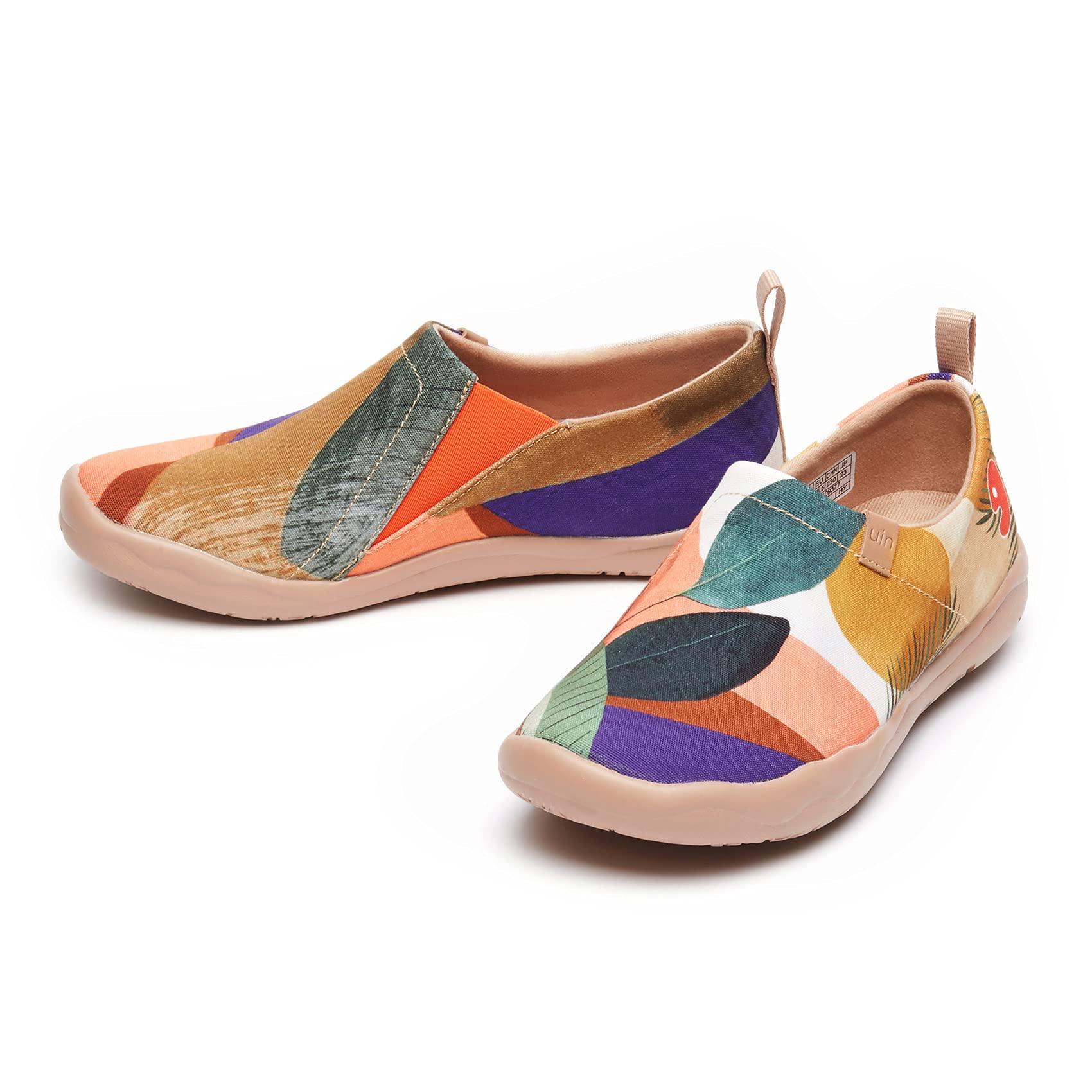 UIN Women's Art Travel Slip-On Loafers - Lightweight Breathable Casual Flats for Walking, Comfortable Slip On Shoes for Women | Perfect for Travel, Work & Everyday Wear