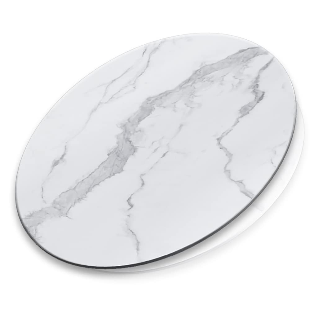 ZYBO 20-Inch Marble Lazy Susan Turntable - Heavy Duty Rotating Serving Tray for Dining Table, Kitchen Counter, Buffet & Party Serving - Round Swivel Plate (50-100cm)