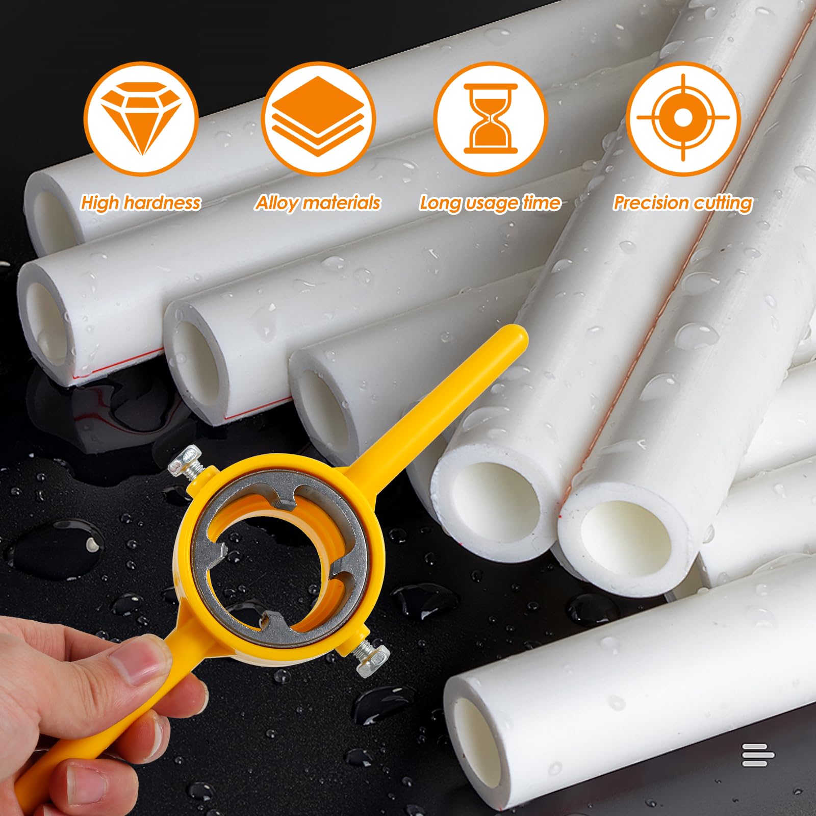 6Pcs PVC Pipe Threader Kit - 1/2