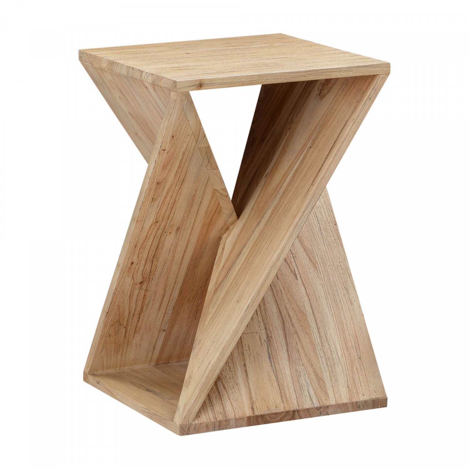 Allurette Natural Wood Side Table - Small End Table for Living Room, Bedroom, or Office - Modern Accent Table for Home Decor