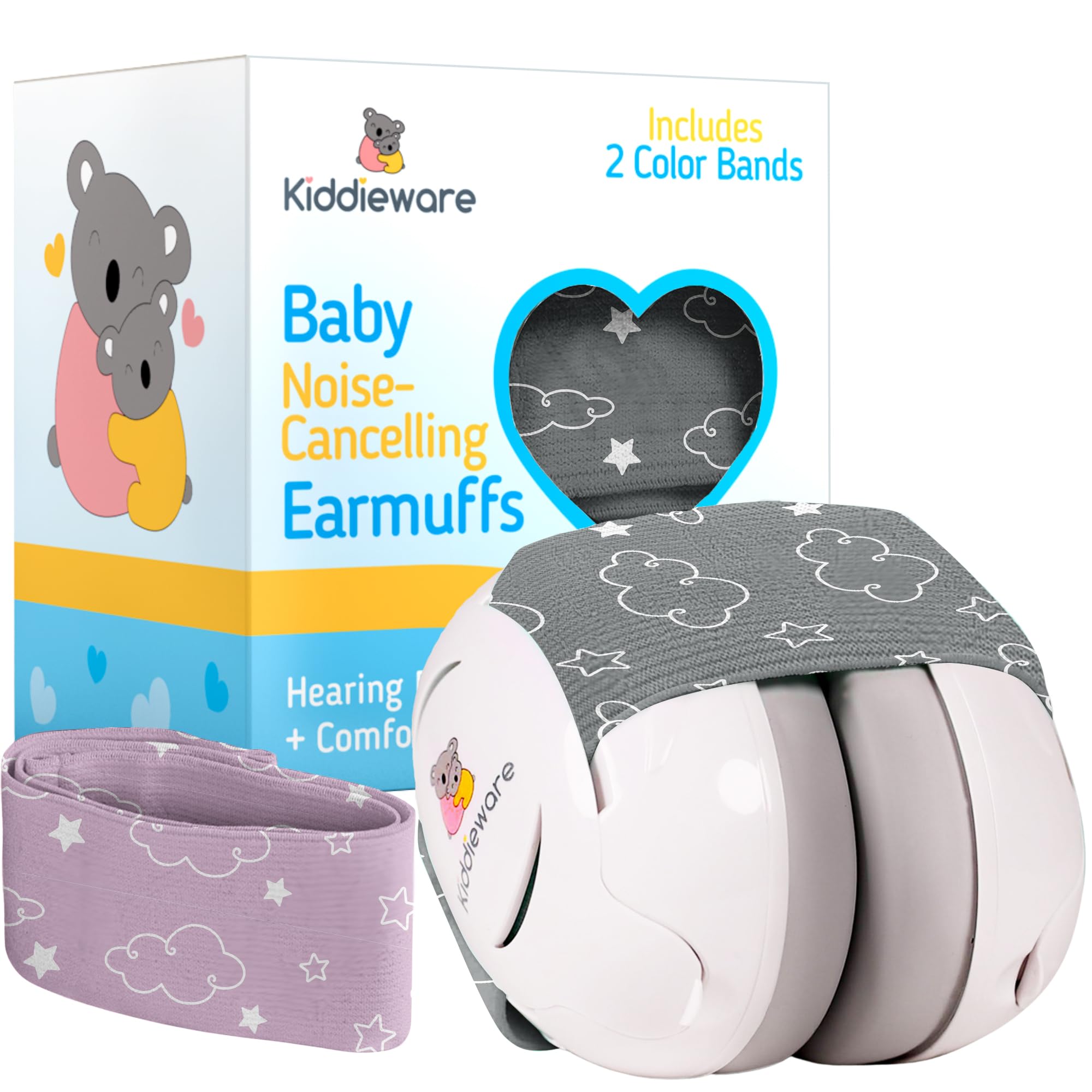 Baby Noise Cancelling Headphones 0-24 Months - Soft Ear Protection Muffs for Infants & Toddlers - Blocks Noise for Sleeping, Travel & Airplane Rides - Perfect for Newborns & Sensitive Ears