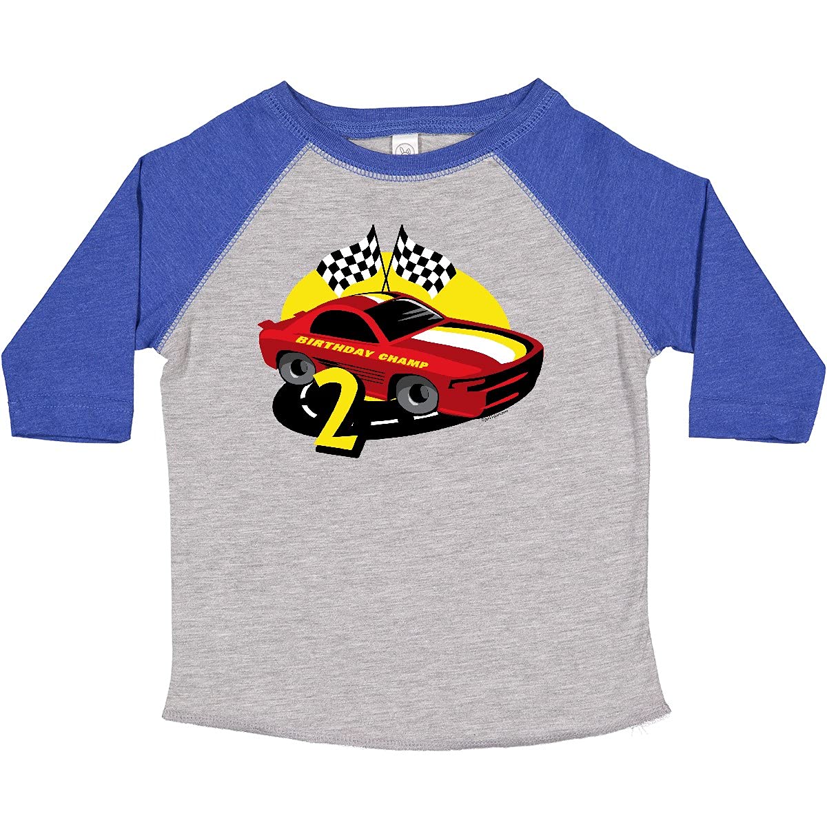 Inktastic Race Car 2nd Birthday Toddler T-Shirt - Cute Toddler Boy Outfit for Birthday Party & Family Photos