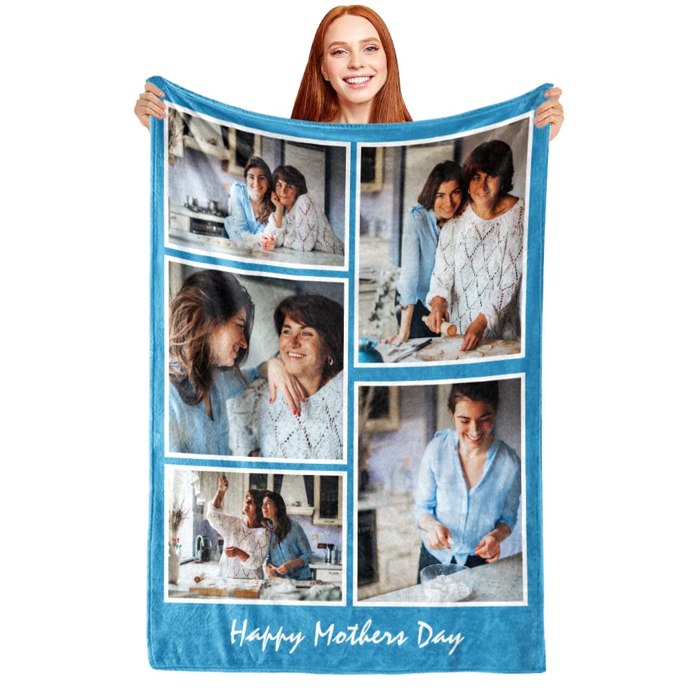 ShineSand Personalized Photo Blanket - Custom Fleece Throw with Name & Text - Funny & Unique Gift for Bed, Couch, Travel - Perfect for Anniversaries, Birthdays & Home Decor