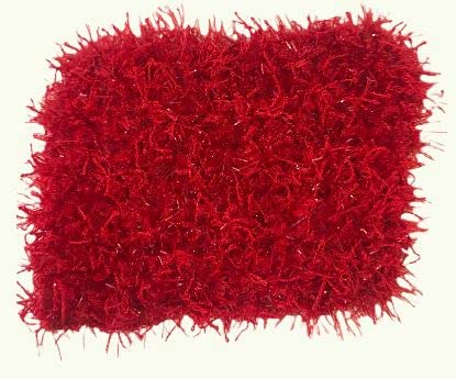 Handmade Red Crochet Dish Scrubby for Kitchen - Eco-Friendly Cleaning Pads for Pots, Pans & Dishes - Perfect for Washing, Scrubbing & Stain Removal - Made in USA