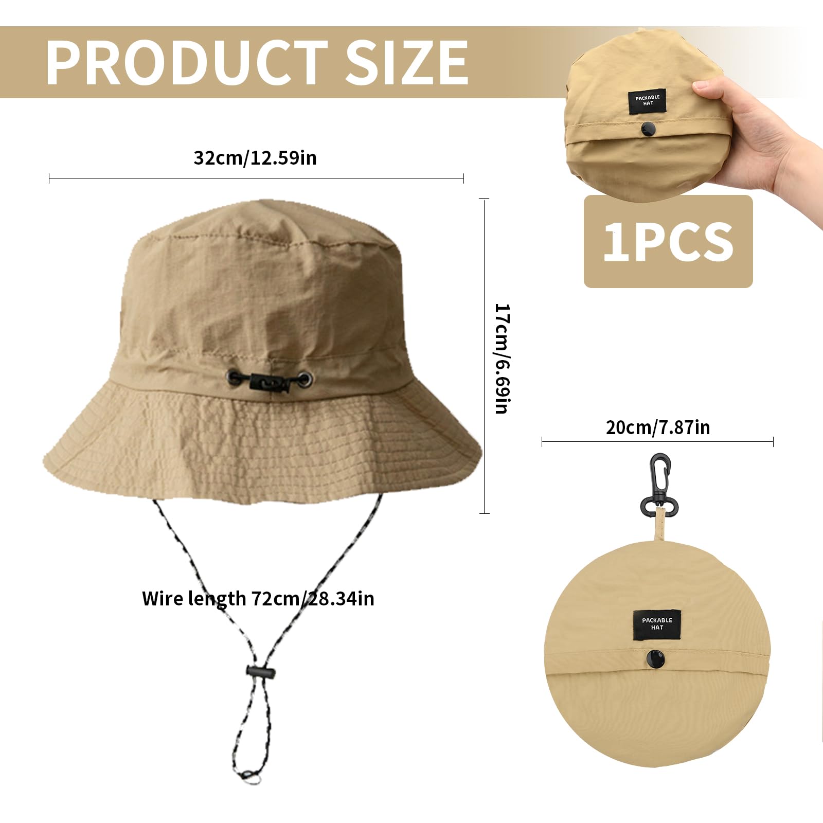 Bucket Hat for Men & Women - Quick Drying UV Protection Safari Boonie Hat with Adjustable Chin Strap | Waterproof & Breathable Mesh Design | Perfect for Fishing, Hiking, Beach & Outdoor Adventures