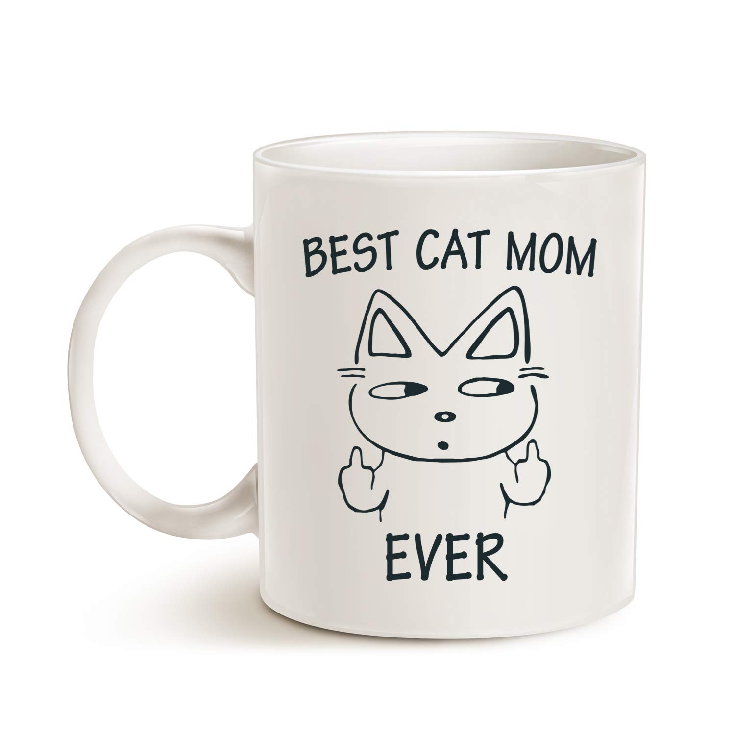 Best Funny Cat Mom Coffee Mug for Cat Lovers - 11oz White Ceramic Cup - Perfect Mothers Day Gift for Cat Owners - Ideal for Coffee, Tea & Office Use