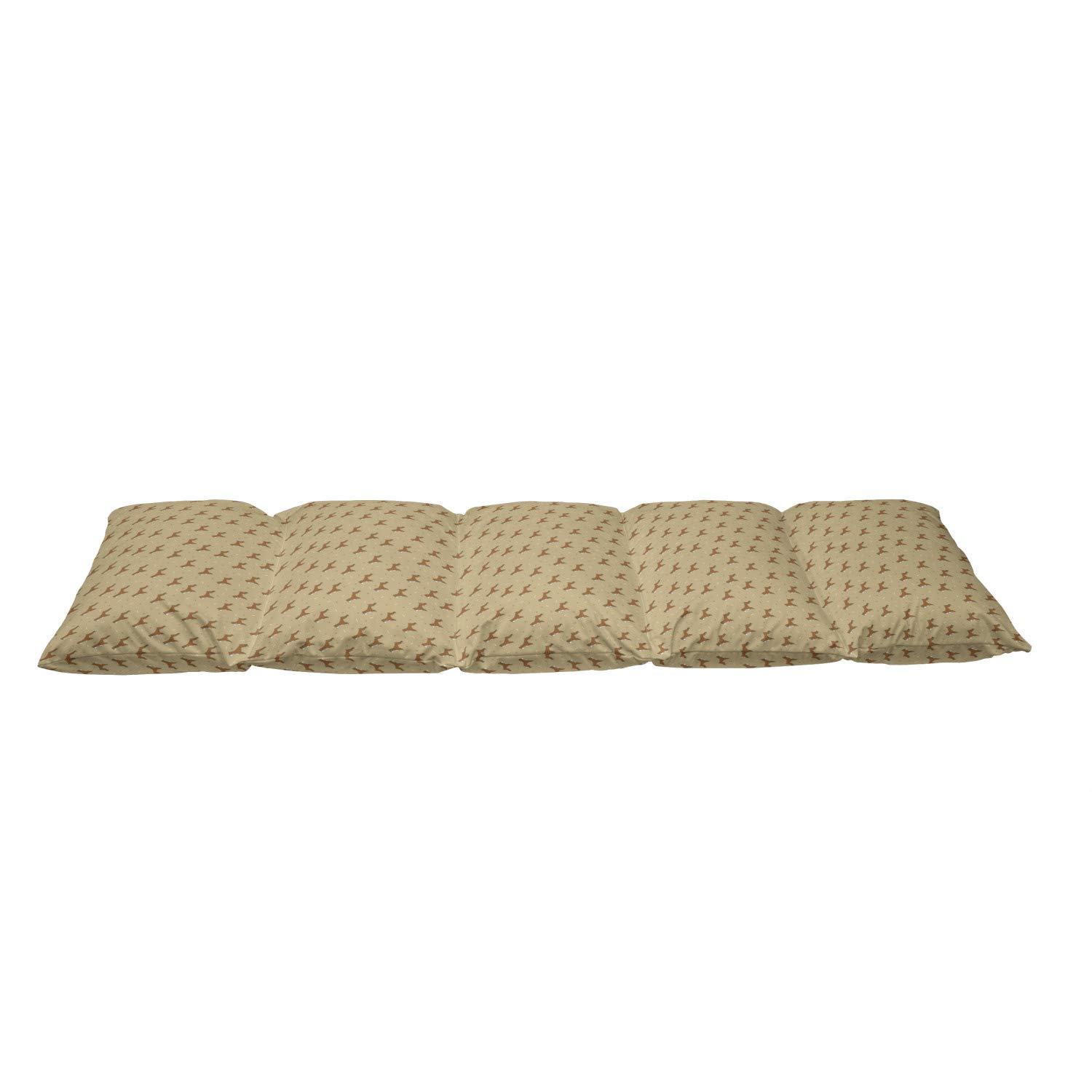 Ambesonne Boxer Dog Floor Pillow Lounger Cover - Cartoon Purebred Dogs Paw Prints & Bones Design - 88
