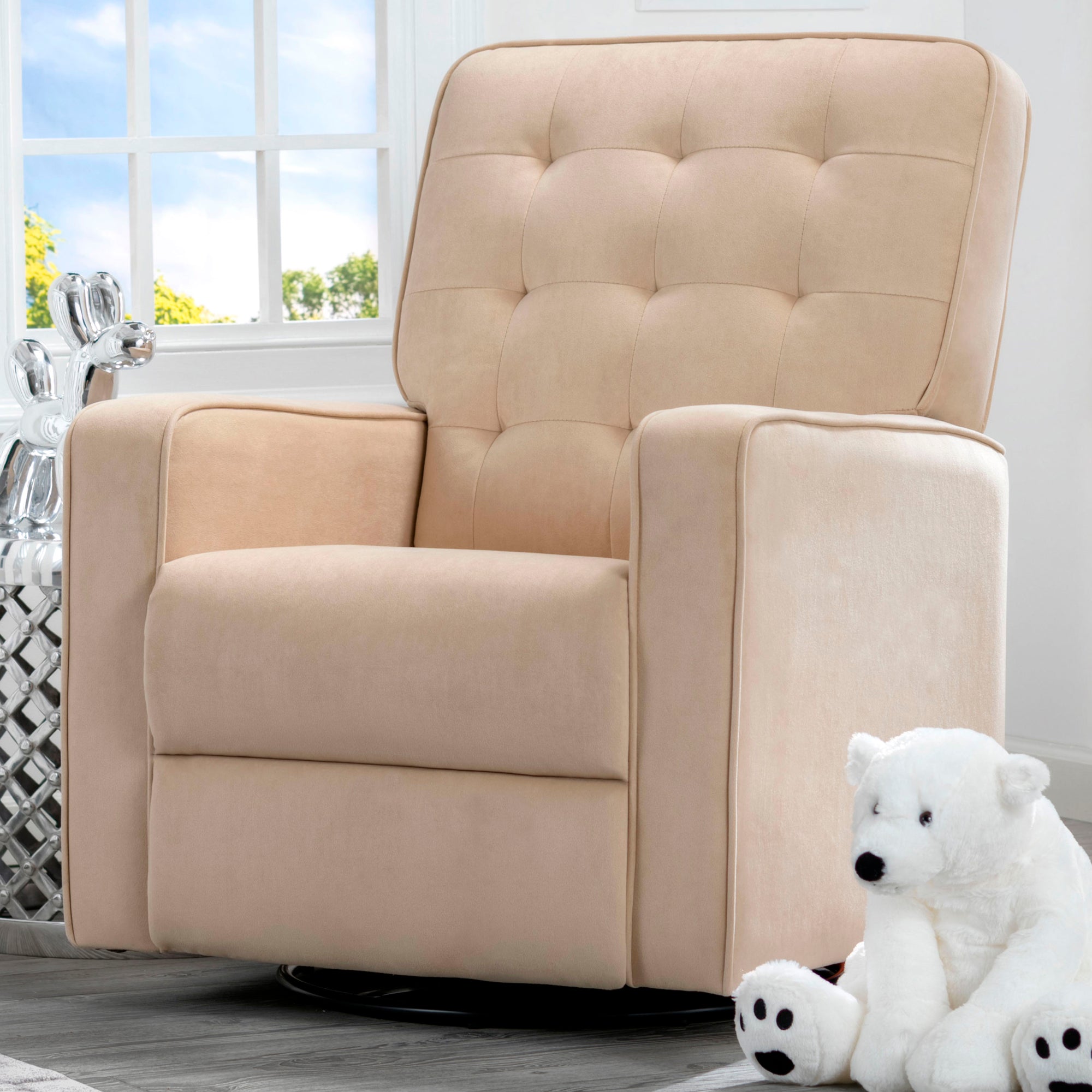 Gavin Nursery Glider Swivel Recliner Chair with LiveSmart Fabric by Culp - Perfect for Baby Nurseries, Breastfeeding & Relaxing
