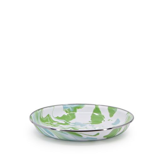 Modern Monet Swirl Pasta Plate Set of 4 - 10 Inch Elegant Dinner Plates for Pasta, Salad & Dessert - Perfect for Dinner Parties, Restaurants & Home Dining