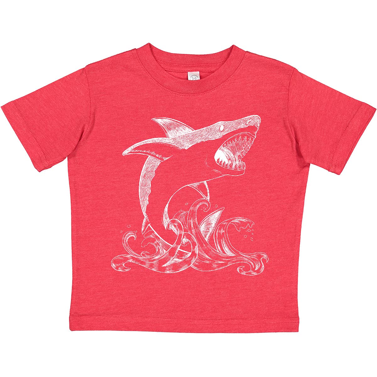 Inktastic Great White Shark Jumping Graphic Toddler T-Shirt - Soft Cotton Kids Tee for Beach, Pool & Summer Adventures
